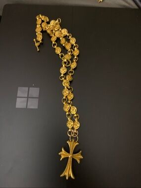 Gold cross necklace